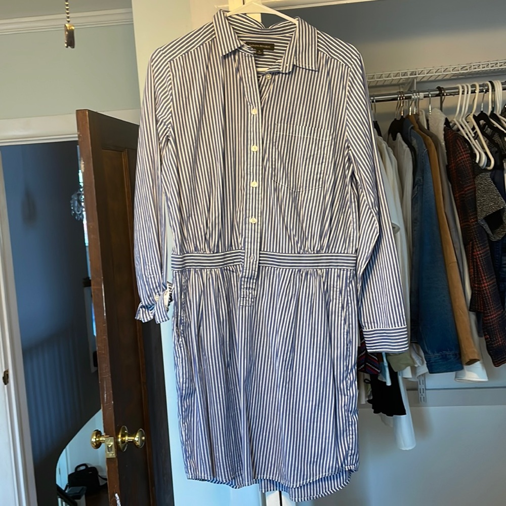 Banana republic long sleeve striped dress